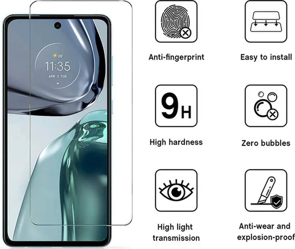 Motorola Moto G62 5G Screenprotector Gehard 9H – Anti-kras – 5-Pack-Ilumina Benelux