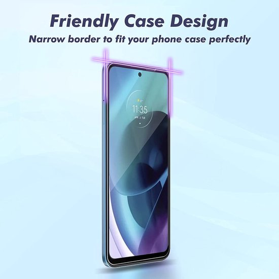 Motorola Moto G71 5G Screenprotector Full Cover Screenprotector Gehard 9H – 1-Pack-Ilumina Benelux