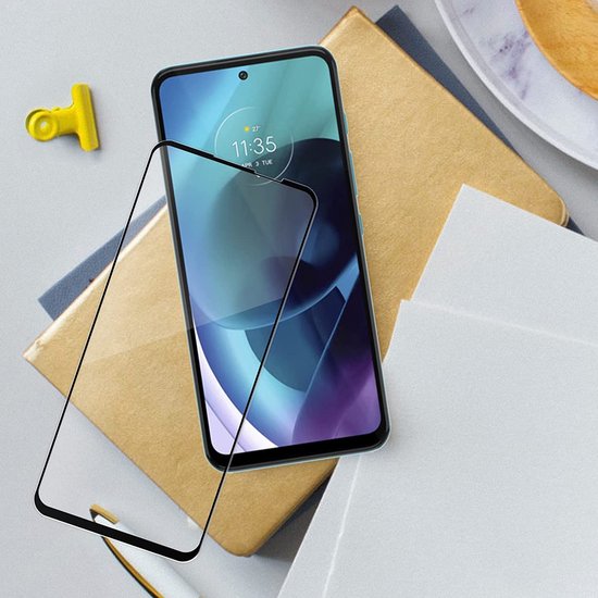 Motorola Moto G71 5G Screenprotector Full Cover Screenprotector Gehard 9H – 1-Pack-Ilumina Benelux