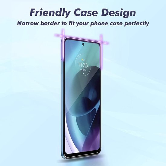Motorola Moto G71 5G Screenprotector Full Cover Screenprotector Gehard 9H – 3-Pack-Ilumina Benelux
