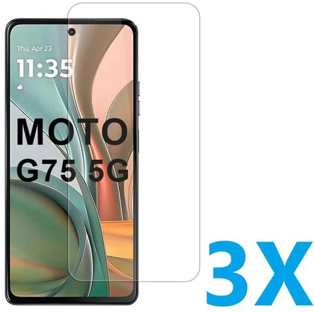Motorola Moto G75 5G Screenprotector Gehard 9H – Anti-kras – 3-Pack-Ilumina Benelux