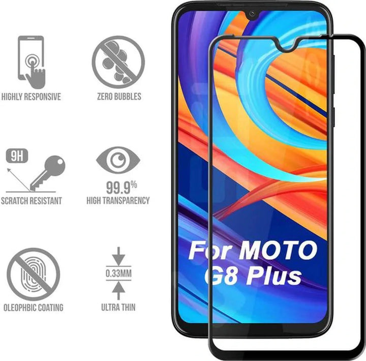 Motorola Moto G8 Plus Screenprotector Gehard 9H – Anti-kras – Tempered Glas – 1-Pack-Ilumina Benelux