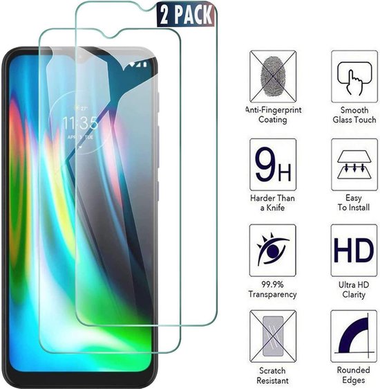 Motorola Moto G9 Play – 9H Gehard Glas – Anti-kras – 1-Pack Tempered Glas-Ilumina Benelux
