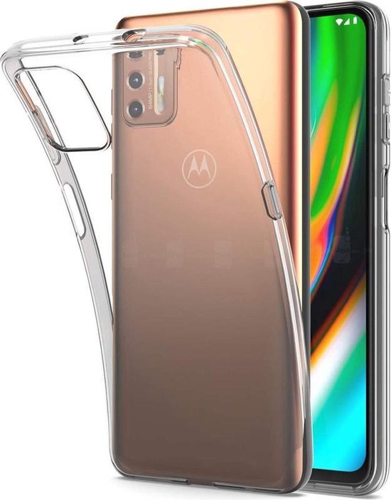 Motorola Moto G9 Plus Hoesjes – Transparante TPU Siliconen Backcover – Schokbestendig – Inclusief Screenprotector-Ilumina Benelux