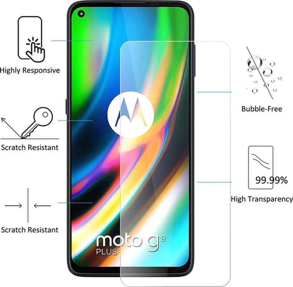 Motorola Moto G9 Plus Screenprotector Gehard 9H – Anti-kras – Tempered Glas – 1-Pack-Ilumina Benelux