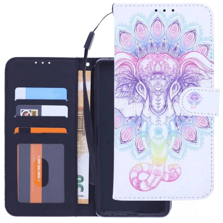 Samsung Galaxy S21 Ultra Hoesjes – Bookcase Portemonneehoes – 3D Olifant Print – Magneetsluiting – Zwart-Ilumina Benelux