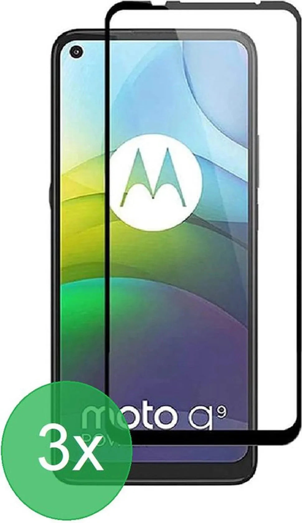 Motorola Moto G9 Power Screenprotector Full Cover Screenprotector Gehard 9H – 3-Pack-Ilumina Benelux