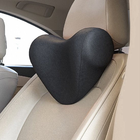 Nekkussen auto – Ergonomisch reiskussen traagschuim – Verstelbaar – Ademend – Met haak – Zwart-Nekkussen (reizen)-Ilumina Benelux
