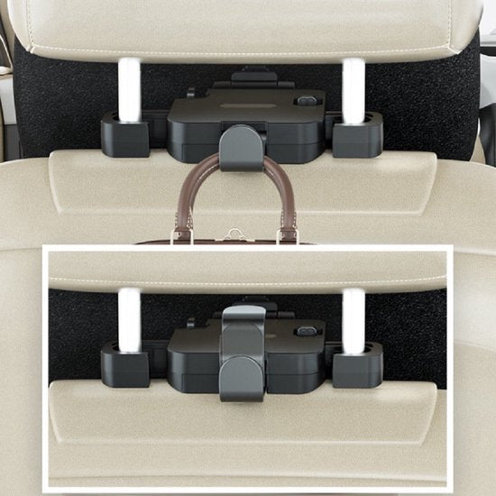 Nekkussen auto – Ergonomisch reiskussen traagschuim – Verstelbaar – Ademend – Met haak – Zwart-Nekkussen (reizen)-Ilumina Benelux