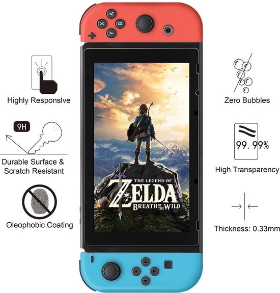 Nintendo Switch Screenprotector Gehard 9H – Anti-kras – 3-Pack-Ilumina Benelux