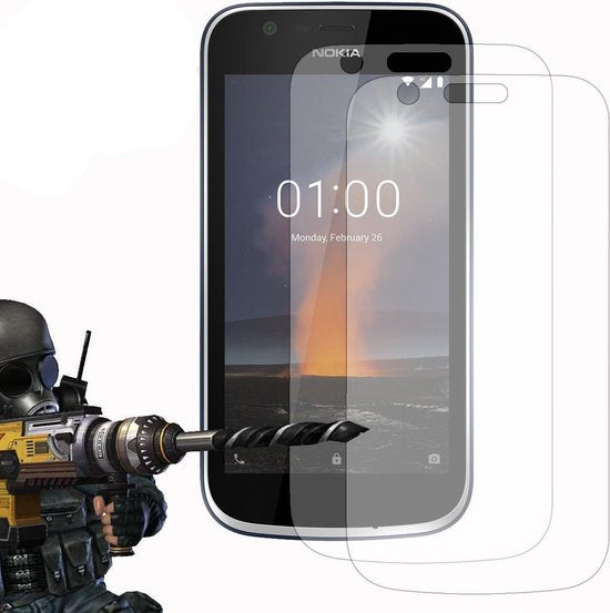 Nokia 1 – 9H Gehard Glas – Anti-kras – Tempered Glas – 1-Pack-Ilumina Benelux
