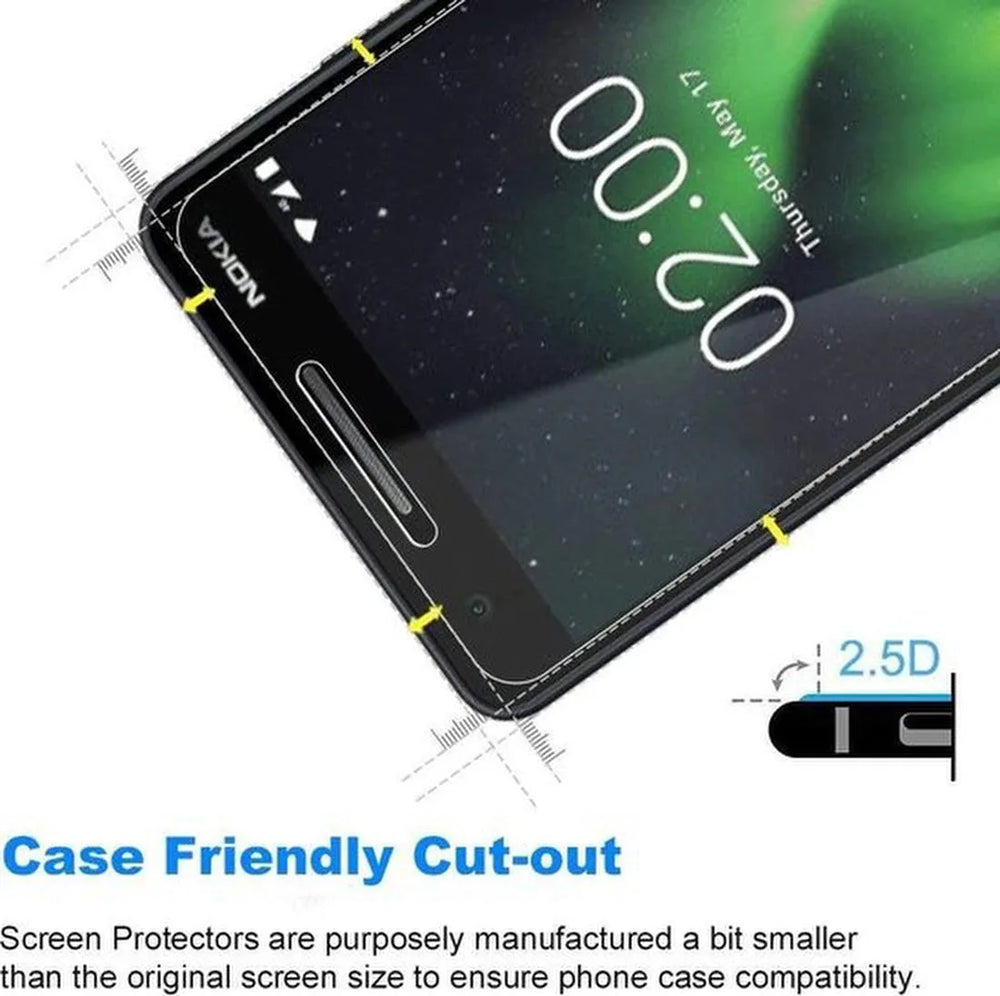 Nokia 2.1 Screenprotector Gehard 9H – Anti-kras – Tempered Glas – 1-Pack-Ilumina Benelux