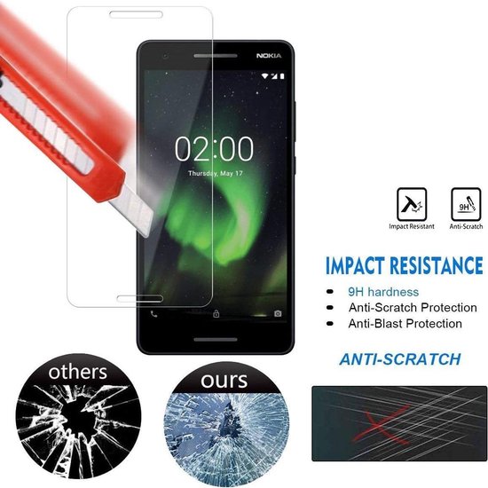 Nokia 2.1 Screenprotector Gehard 9H – Anti-kras – Tempered Glas – 1-Pack-Ilumina Benelux