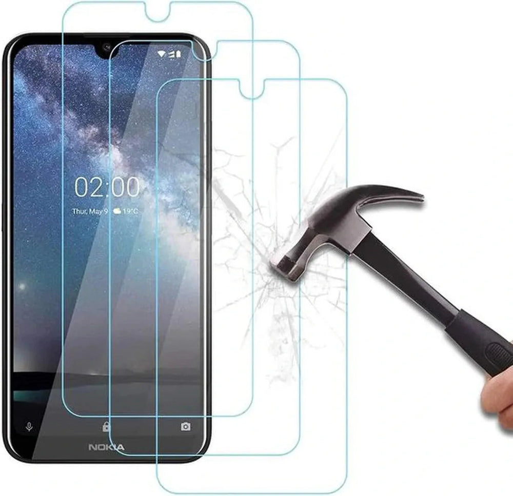 Nokia 2.2 Screenprotector Gehard 9H – Anti-kras – 3-Pack Tempered Glas-Ilumina Benelux