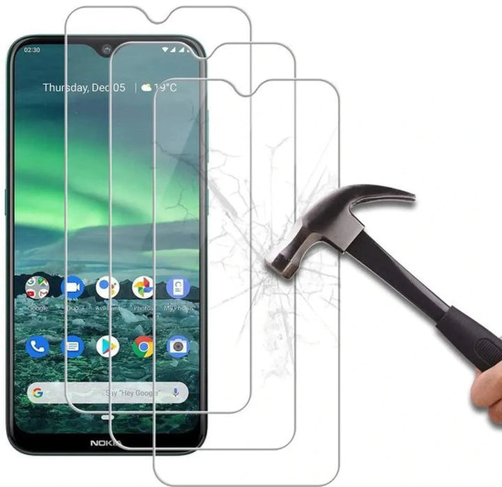 Nokia 2.3 – 9H Gehard Glas – Anti Kras – 3-Pack Tempered Glas-Ilumina Benelux