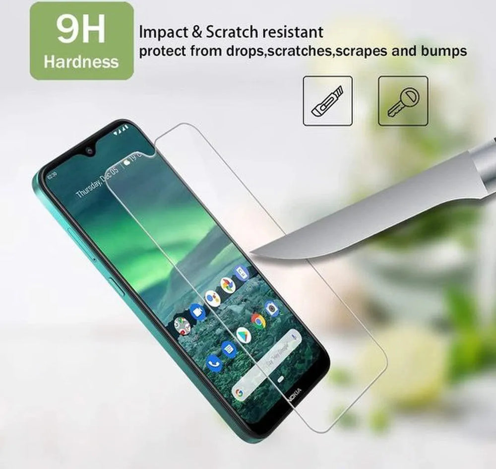 Nokia 2.3 Screenprotector Gehard 9H – Anti Kras – Tempered Glas – 1-Pack-Ilumina Benelux