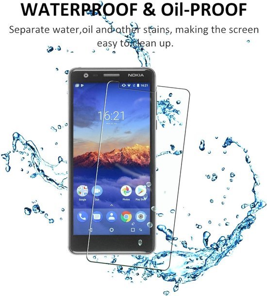 Nokia 3.1 Plus Screenprotector Gehard 9H – Anti-kras – 2-Pack-Ilumina Benelux