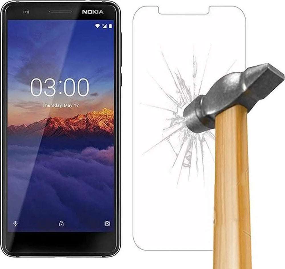 Nokia 3.1 Screenprotector Gehard 9H – Anti-kras – Tempered Glas – 1-Pack-Ilumina Benelux
