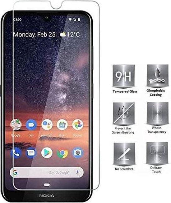 Nokia 3.2 – 9H Gehard Glas – Anti Kras – Tempered Glas – 1-Pack-Ilumina Benelux