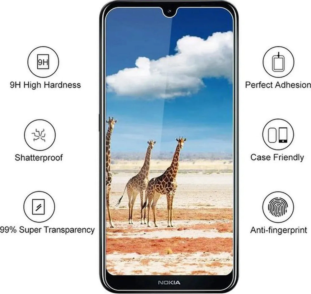 Nokia 3.2 – 9H Gehard Glas – Anti-kras – 3-Pack-Ilumina Benelux