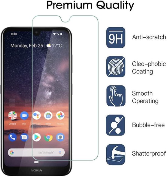 Nokia 3.2 Screenprotector Gehard 9H – Anti Kras – 1-Pack-Ilumina Benelux