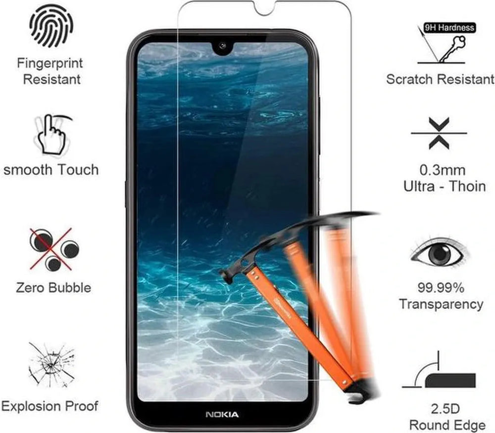Nokia 4.2 Screenprotector Gehard 9H – Anti Kras – 3-Pack-Ilumina Benelux