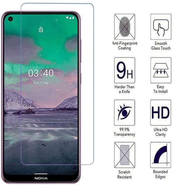 Nokia 5.4 Screenprotector Gehard 9H – Anti-Kras – 2-Pack-Ilumina Benelux