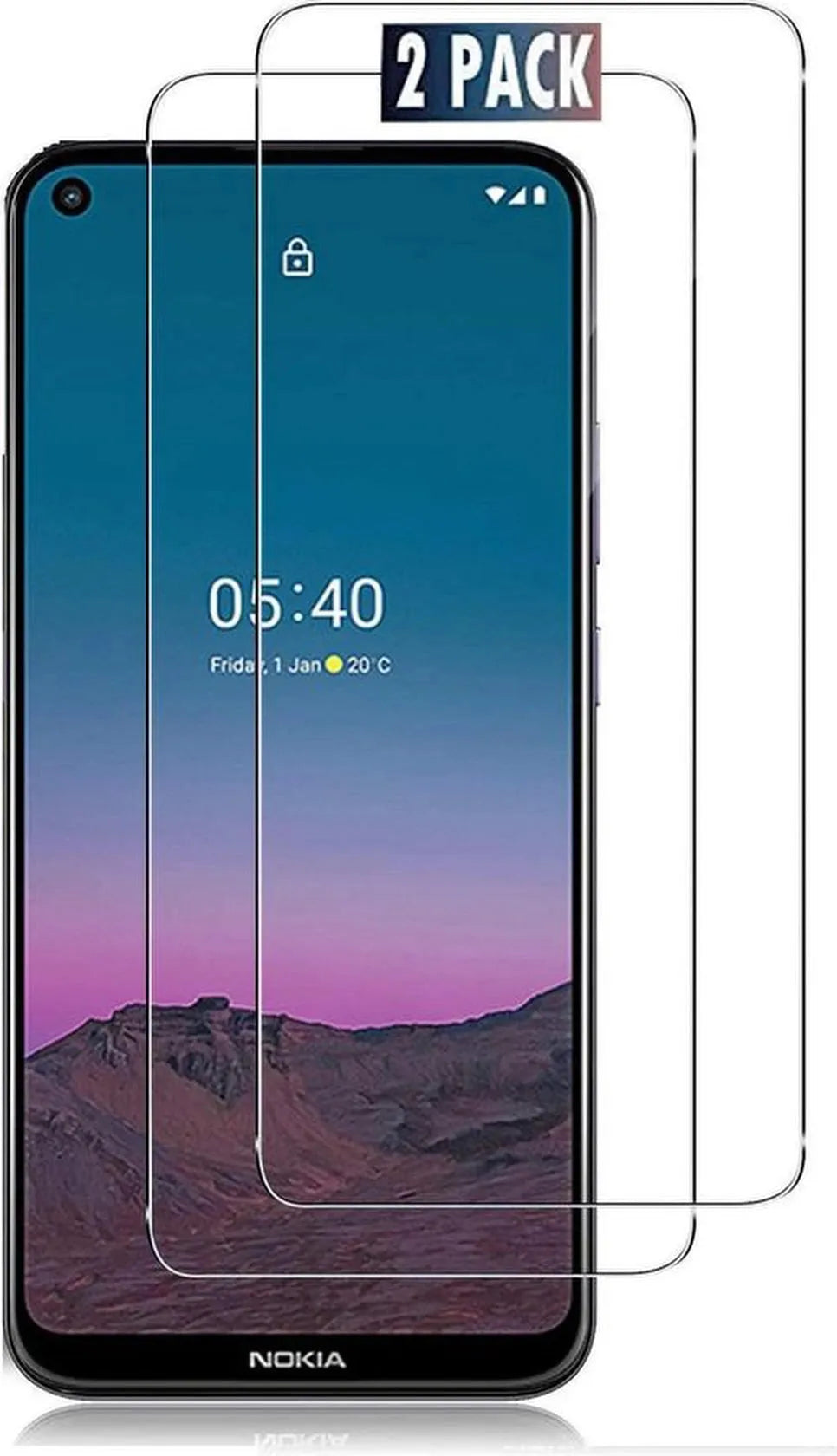 Nokia 5.4 Screenprotector Gehard 9H – Anti-Kras – 2-Pack-Ilumina Benelux