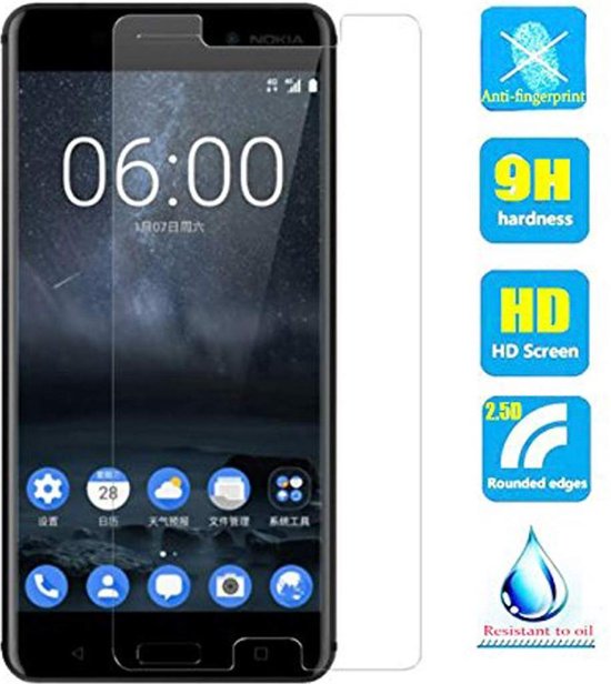 Nokia 6 (2017) Screenprotector Gehard 9H – Anti-kras – 1-Pack-Ilumina Benelux
