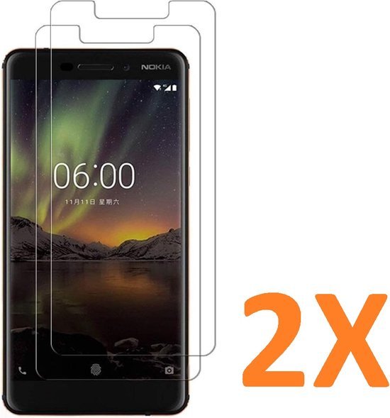Nokia 6 2018 Screenprotector Gehard 9H – Anti Kras – 2-Pack-Ilumina Benelux