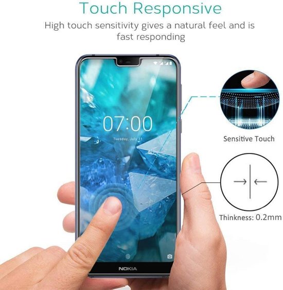 Nokia 7.1 Screenprotector Gehard 9H – Anti-kras – 2-Pack-Ilumina Benelux