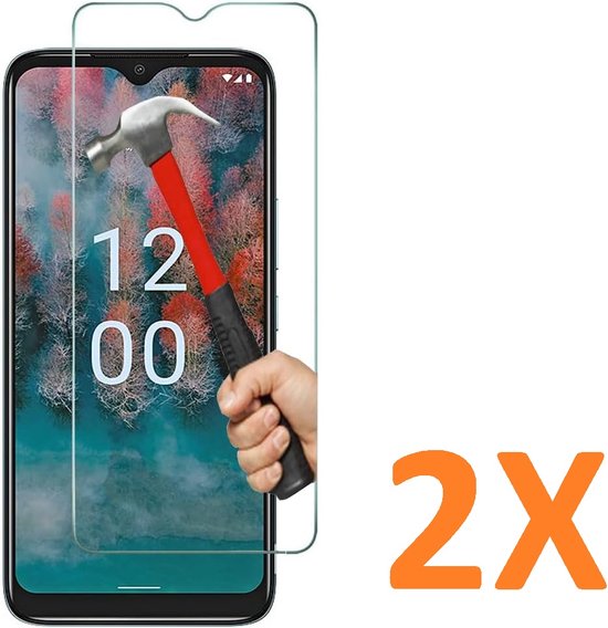 Nokia C12 Screenprotector Gehard 9H – Anti-kras – 2-Pack-Ilumina Benelux