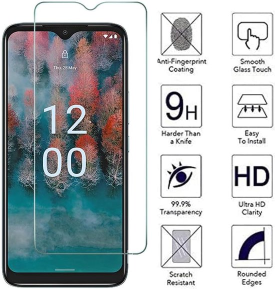 Nokia C12 Screenprotector Gehard 9H – Anti-kras – 3-Pack-Ilumina Benelux