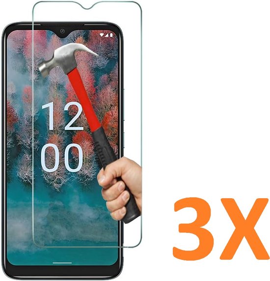 Nokia C12 Screenprotector Gehard 9H – Anti-kras – 3-Pack-Ilumina Benelux