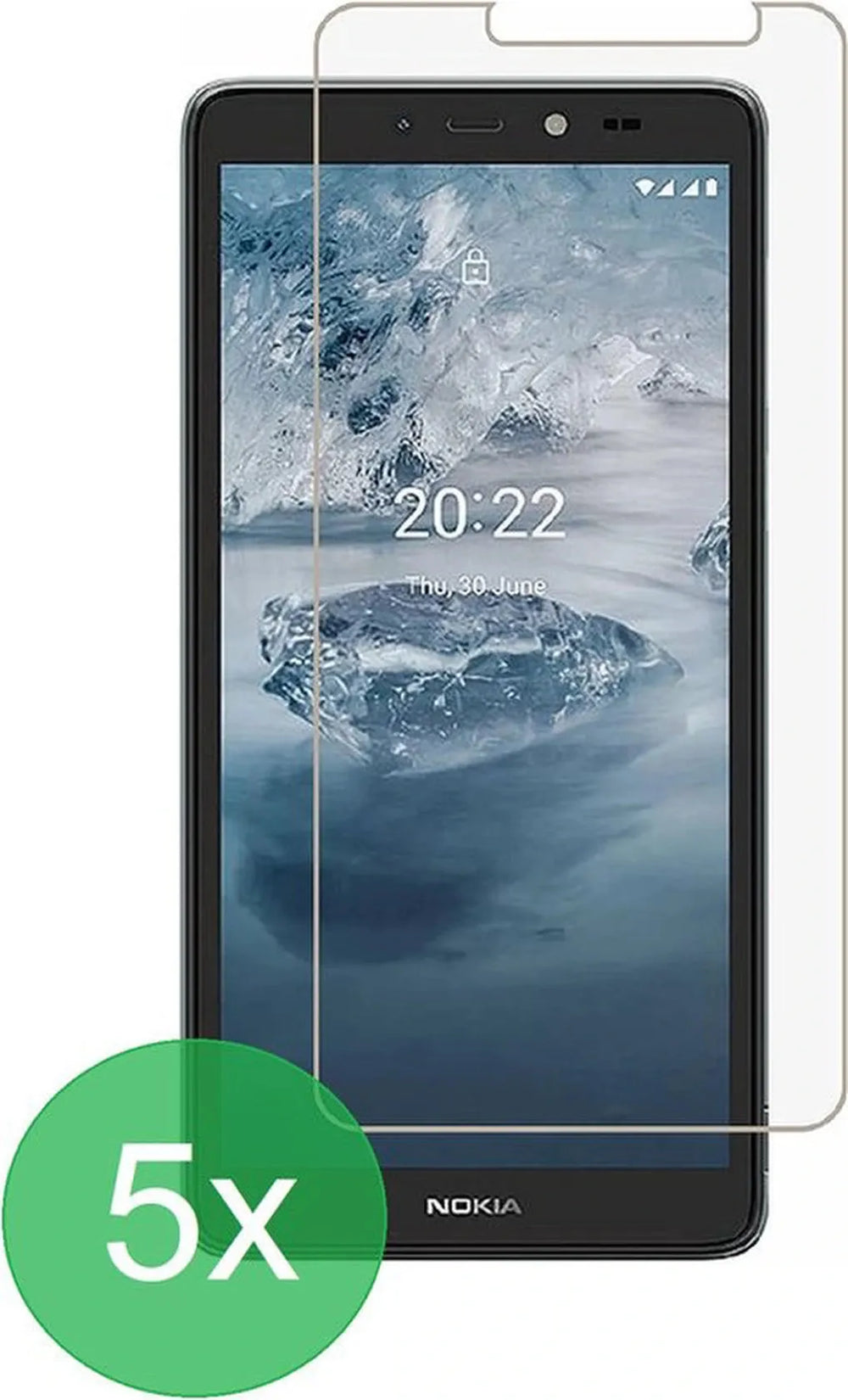 Nokia C2 2nd Edition Screenprotector Gehard 9H – Anti-kras – Tempered Glas – 5-Pack-Ilumina Benelux