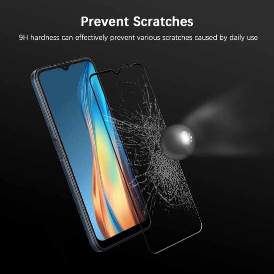 Nokia C21 Plus Screenprotector Full Cover – 9H Gehard Glas – 1-Pack-Ilumina Benelux