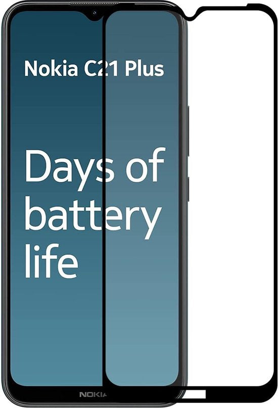 Nokia C21 Plus Screenprotector Full Cover – 9H Gehard Glas – 1-Pack-Ilumina Benelux