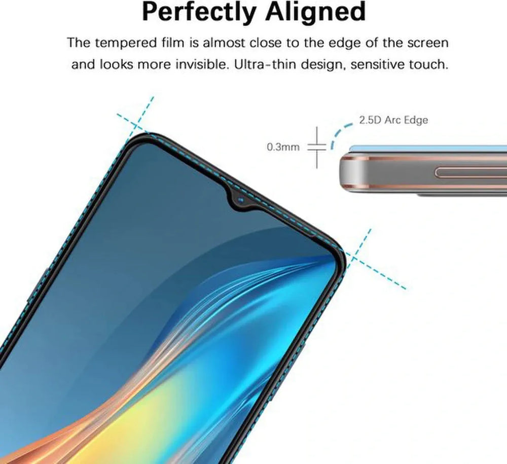 Nokia C21 Plus Screenprotector Full Cover Screenprotector Gehard 9H – Anti-kras – Tempered Glas – 5-Pack-Ilumina Benelux