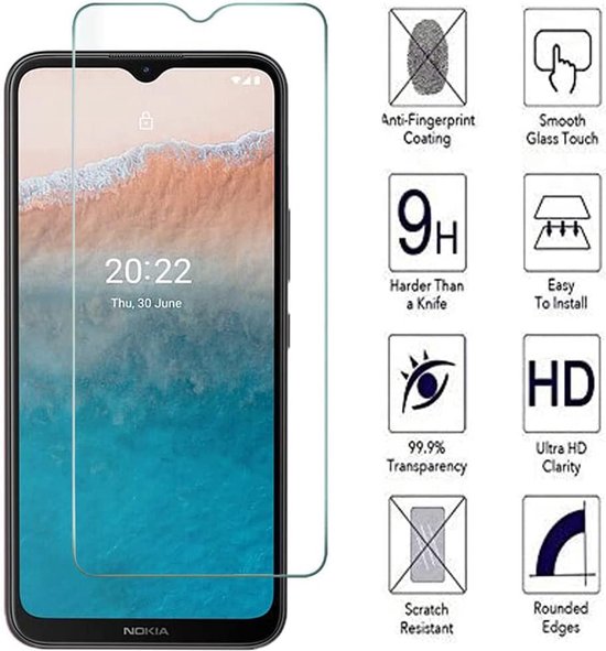 Nokia C21 Plus Screenprotector Gehard 9H – Anti-kras – 2-Pack-Ilumina Benelux