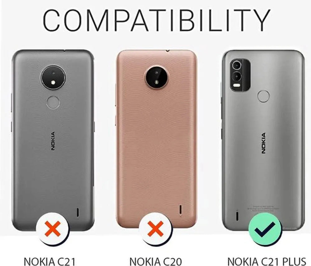 Nokia C21 Plus Screenprotector Gehard 9H – Anti-kras – 2-Pack-Ilumina Benelux