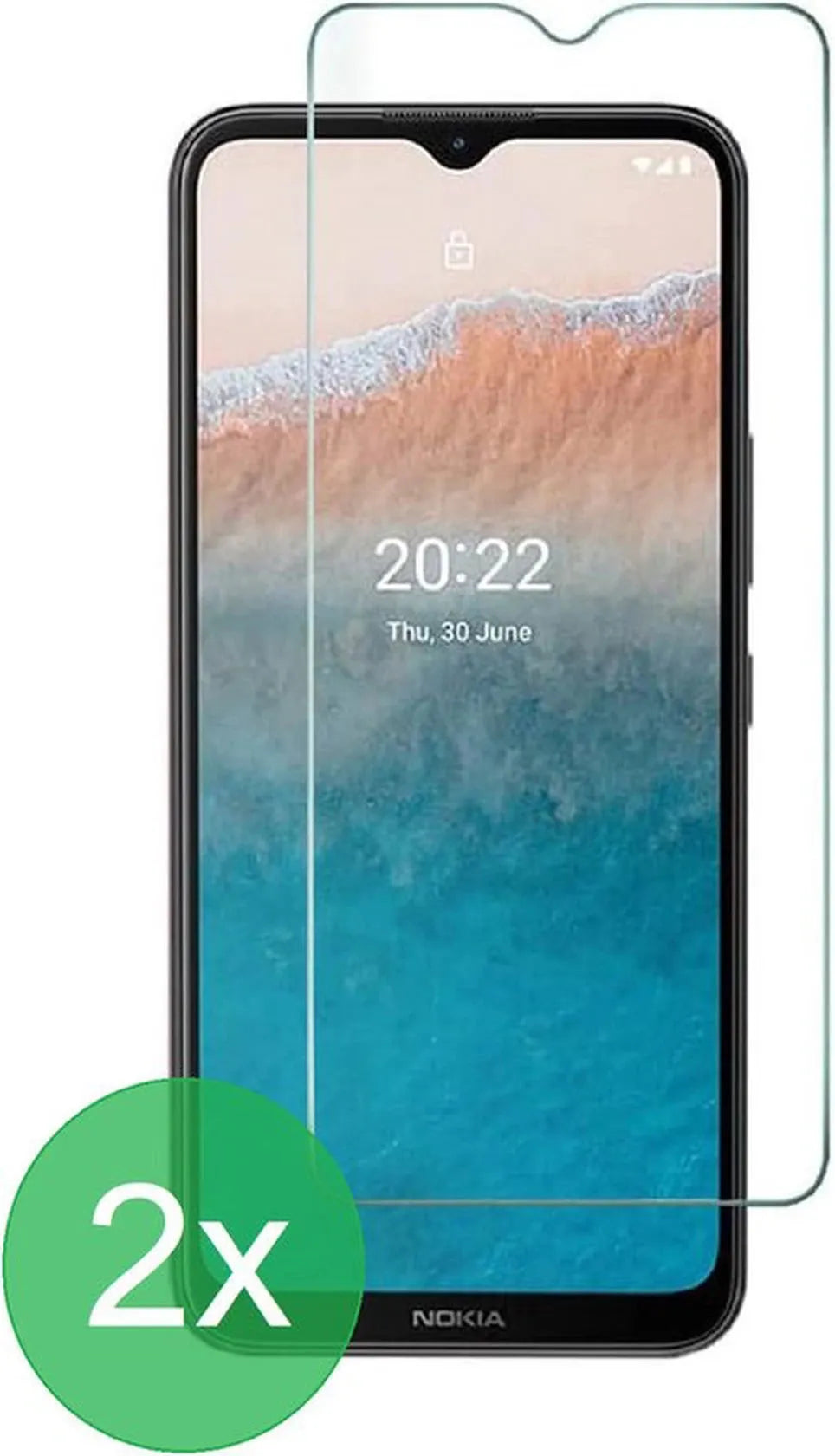 Nokia C21 Plus Screenprotector Gehard 9H – Anti-kras – 2-Pack-Ilumina Benelux