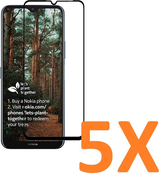 Nokia G10/G20 Screenprotector Full Cover Screenprotector Gehard 9H – 5-Pack-Ilumina Benelux