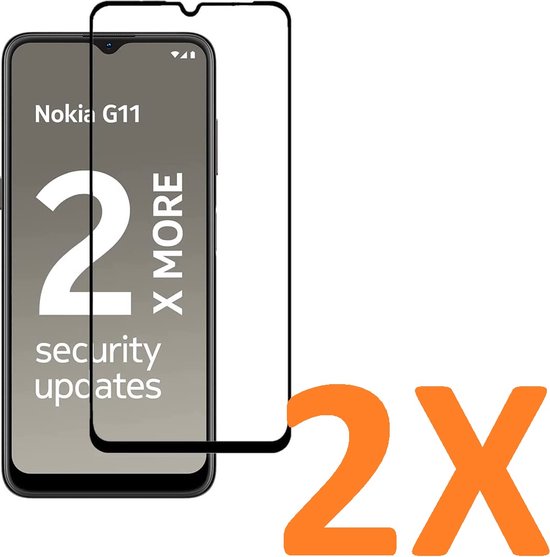 Nokia G11/G21 Screenprotector Gehard 9H Screenprotector Full Cover – 2-Pack-Ilumina Benelux