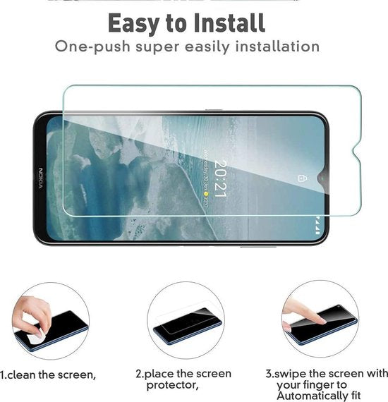 Nokia G20 / G10 Screenprotector Gehard 9H – Anti-kras – 2-Pack-Ilumina Benelux