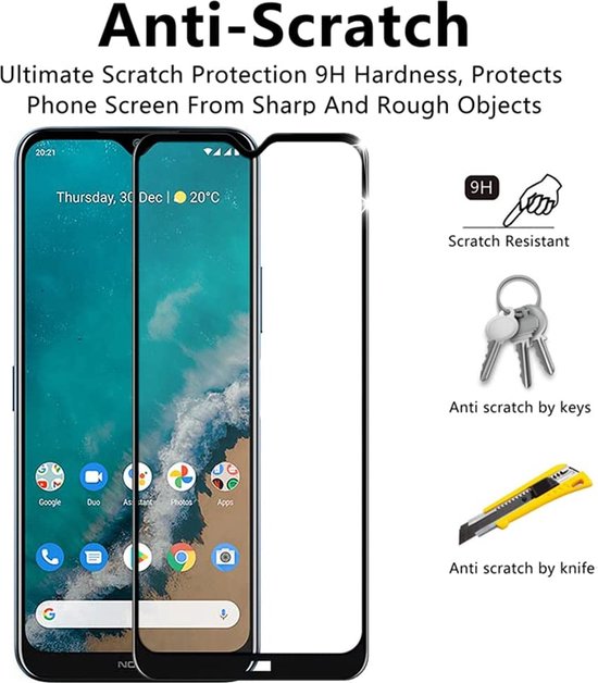 Nokia G50 Screenprotector Full Cover Screenprotector Gehard 9H – 2-Pack-Ilumina Benelux