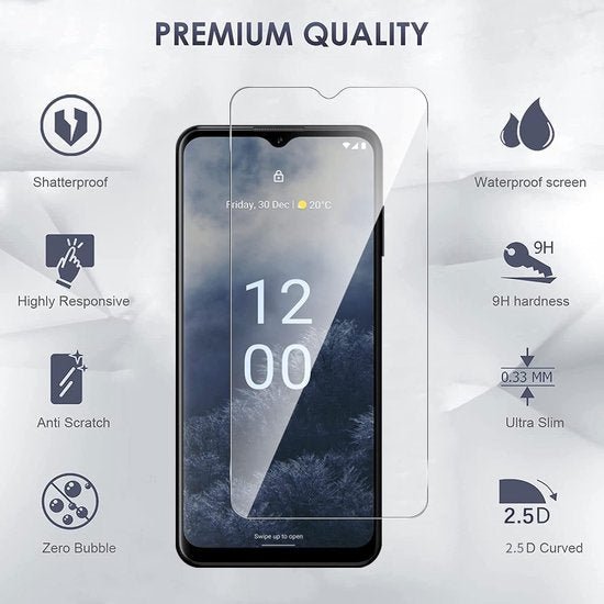 Nokia G60 5G Screenprotector Gehard 9H – Anti Kras – 3-Pack-Ilumina Benelux