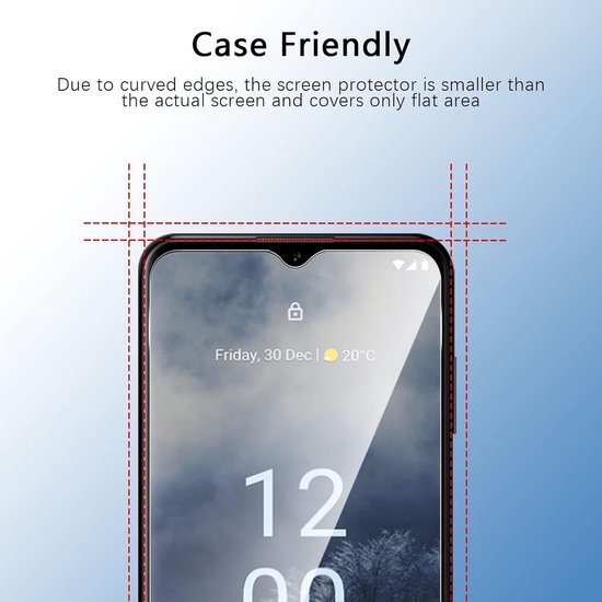 Nokia G60 5G Screenprotector Gehard 9H – Anti-kras – 2-Pack-Ilumina Benelux