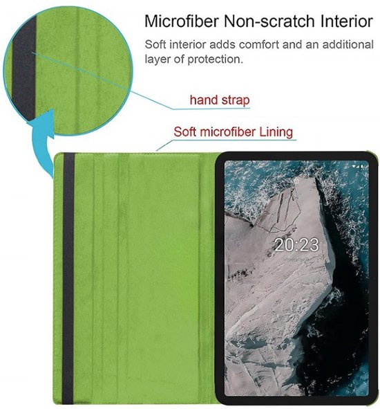 Nokia T20 – Multi Stand Case Hoesjes – 360° draaibaar – Groen-Tablethoesjes-Ilumina Benelux