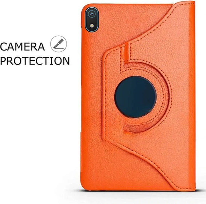 Nokia T20 – Multi Stand Case Hoesjes – 360° draaibaar – Oranje-Tablethoesjes-Ilumina Benelux