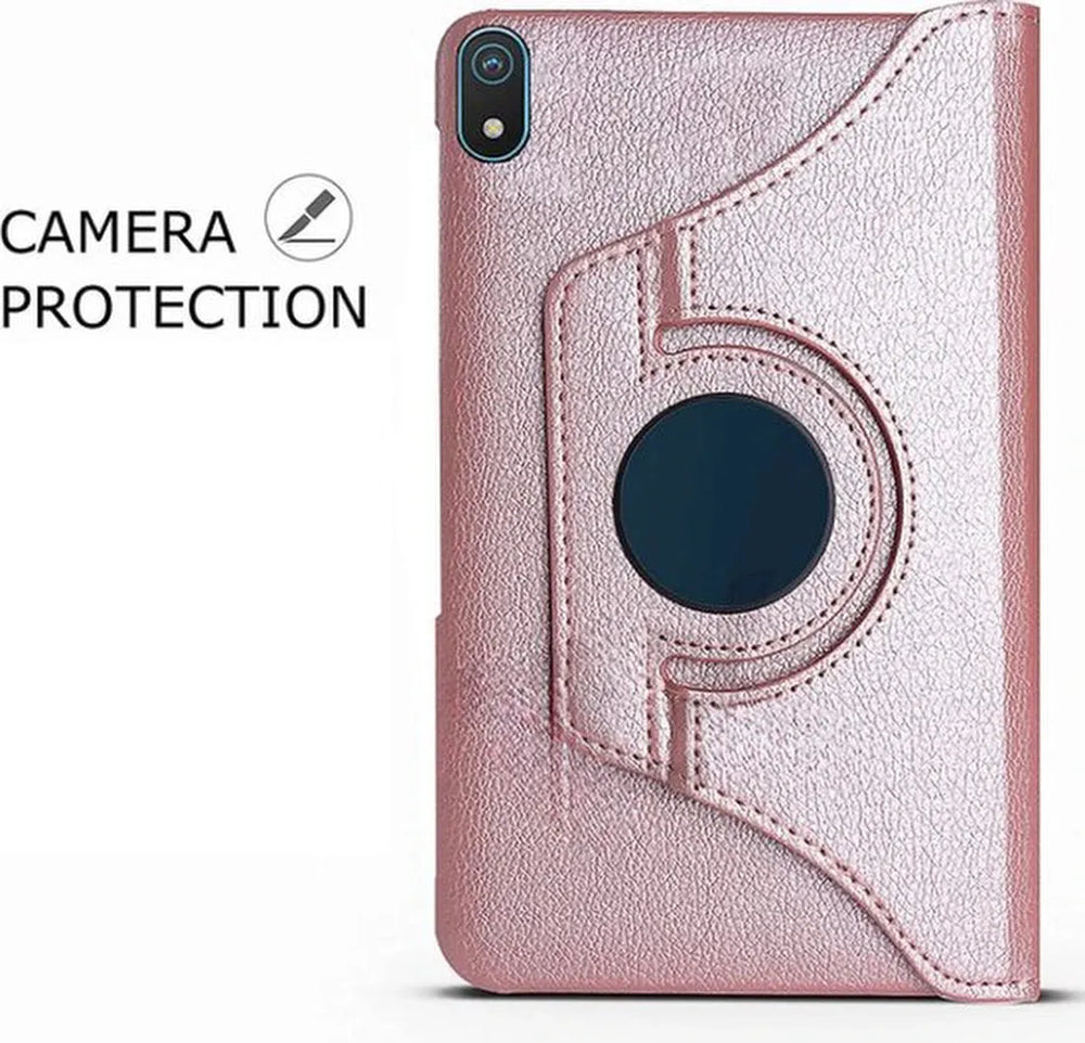 Nokia T20 – Multi Stand Case Hoesjes – 360° draaibaar – Roségoud-Tablethoesjes-Ilumina Benelux